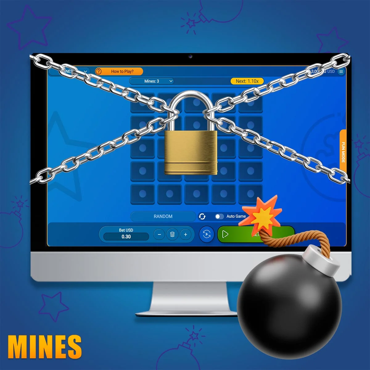 What are the hacking methods in the game of Mines?